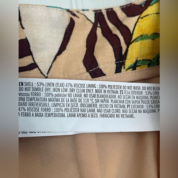 Forever 21 linen blend tropical skirt size s - Picture 4 of 7